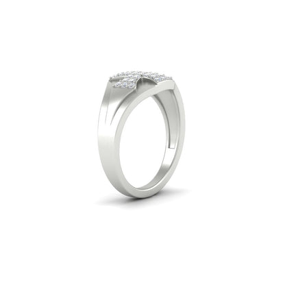 Mens Cross Gemstone Engagement Ring