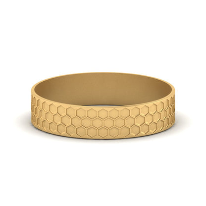 Mens Honey Comb Wedding Ring