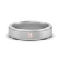 Mens Princess Cut 2 Tone Band