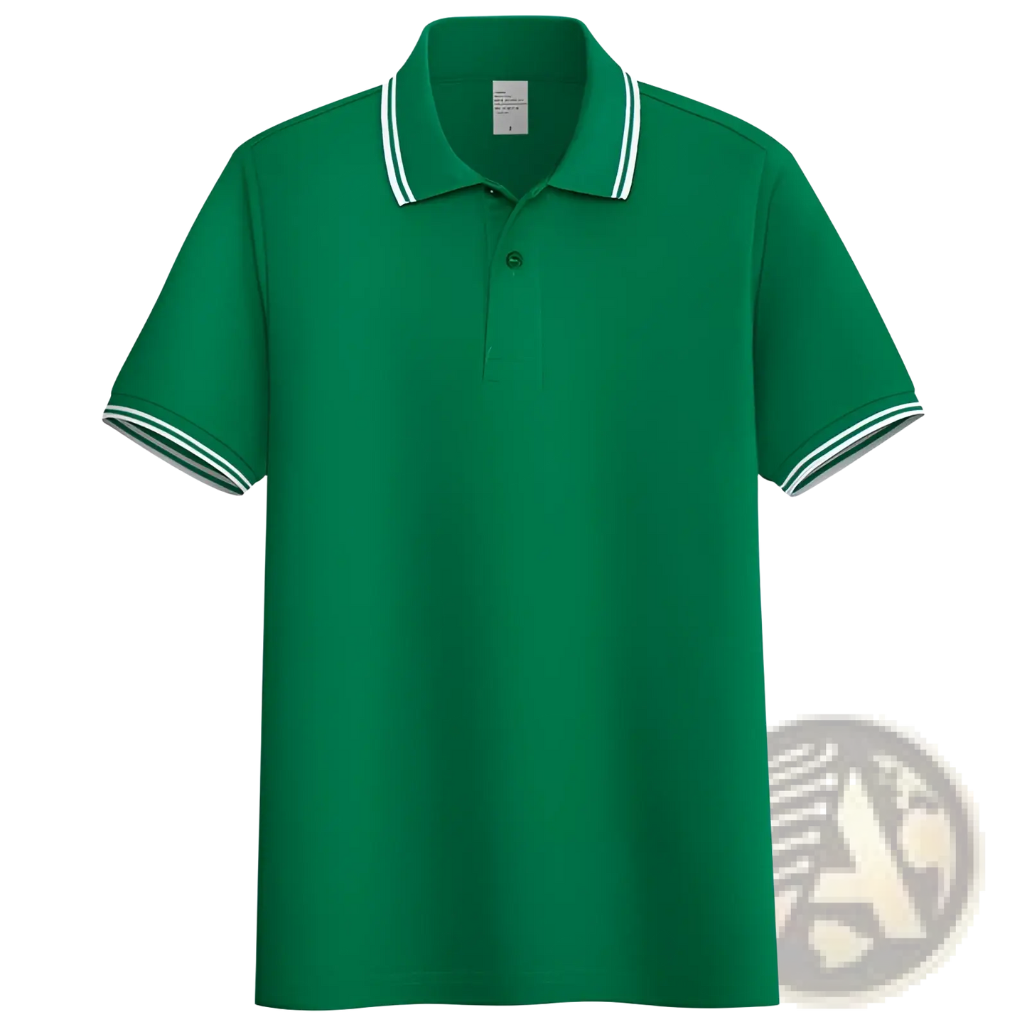 Men's Summer Striped Trim Stand Collar Polo Shirt