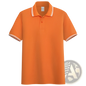 Men's Summer Striped Trim Stand Collar Polo Shirt