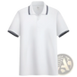 Men's Summer Striped Trim Stand Collar Polo Shirt