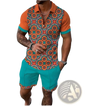 Men's Textured Polo and Shorts Coordinated Summer Set