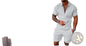 Men's Textured Polo and Shorts Coordinated Summer Set