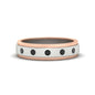 Mens Two Tone Bezel Stone Wedding Ring