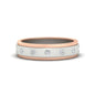 Mens Two Tone Bezel Stone Wedding Ring