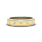 Mens Two Tone Bezel Stone Wedding Ring