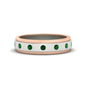 Mens Two Tone Bezel Stone Wedding Ring