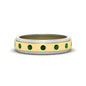 Mens Two Tone Bezel Stone Wedding Ring