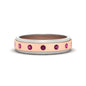 Mens Two Tone Bezel Stone Wedding Ring