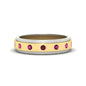 Mens Two Tone Bezel Stone Wedding Ring