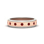 Mens Two Tone Bezel Stone Wedding Ring