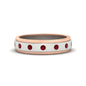 Mens Two Tone Bezel Stone Wedding Ring