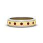 Mens Two Tone Bezel Stone Wedding Ring