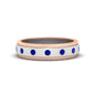 Mens Two Tone Bezel Stone Wedding Ring