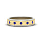 Mens Two Tone Bezel Stone Wedding Ring
