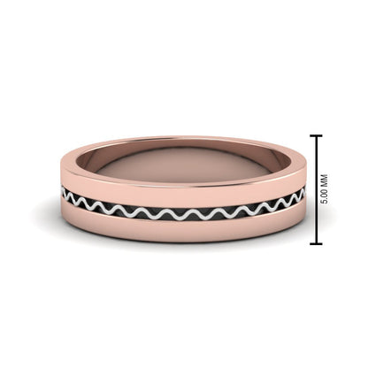 Mens Wave Comfort Fit Wedding Ring