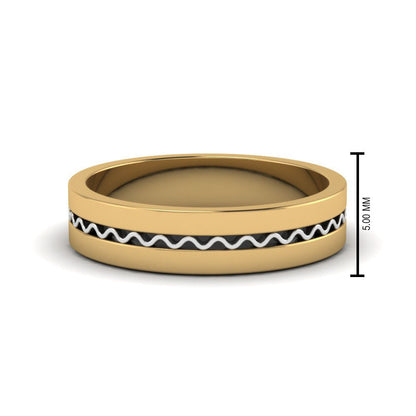 Mens Wave Comfort Fit Wedding Ring