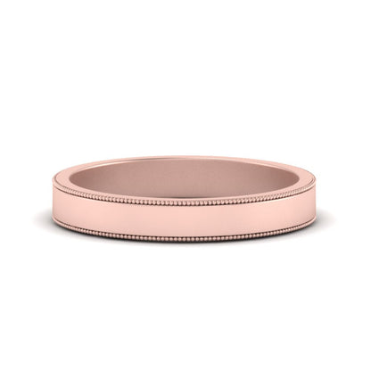 Flat Milgrain Mens Wedding Band