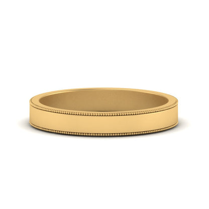 Flat Milgrain Mens Wedding Band
