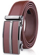 Microfiber Leather Ratchet Belt – No Holes, Custom Fit, 1.3" Strap