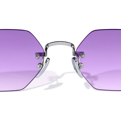 Milan Violette 51mm Rimless Sunglasses | Purple