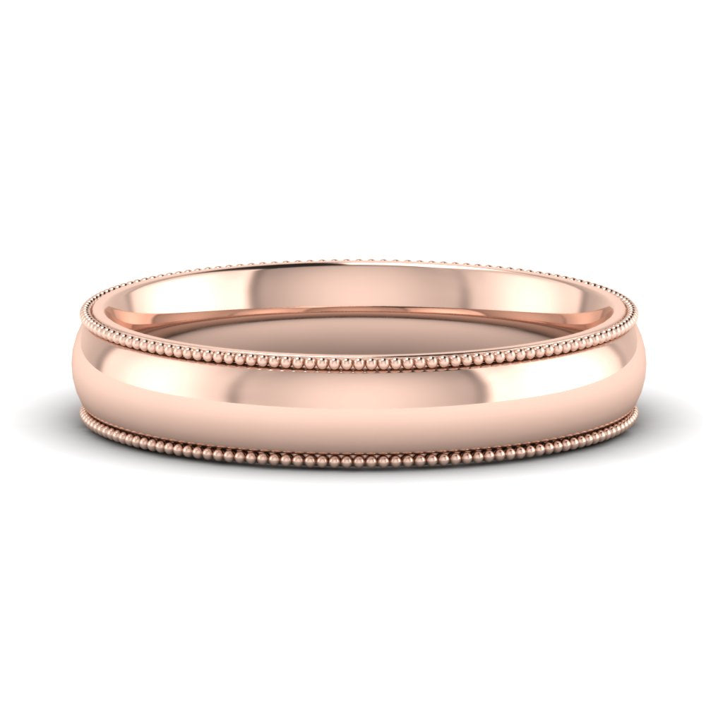Comfort Fit Wedding Band Milgrain Edge