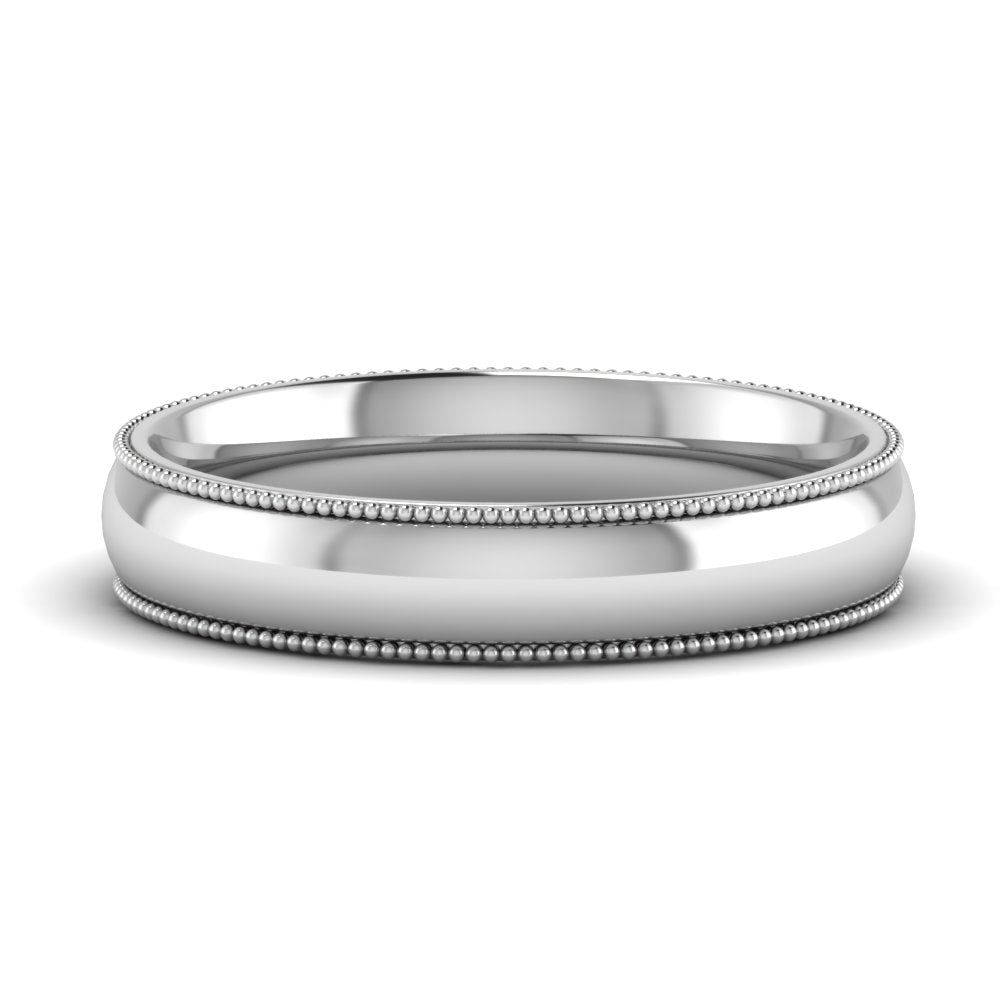 Comfort Fit Wedding Band Milgrain Edge