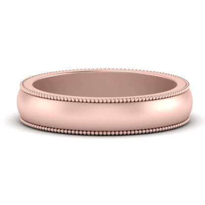 Milgrain Matte Finish Mens Band