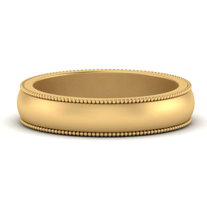 Milgrain Matte Finish Mens Band