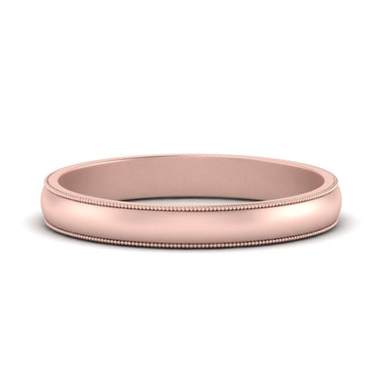Milgrain Matte Finish Mens Band