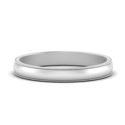 Milgrain Matte Finish Mens Band
