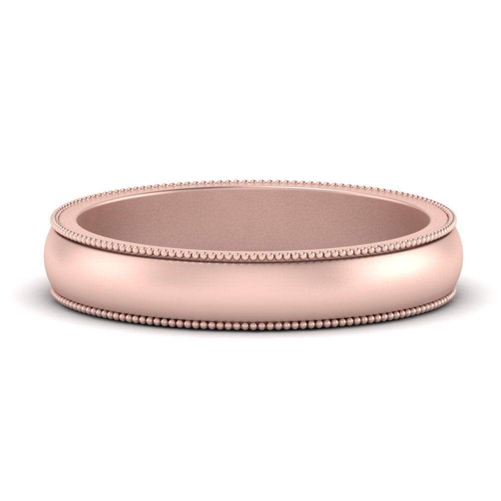 Milgrain Matte Finish Mens Band