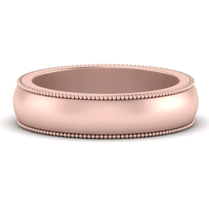 Milgrain Matte Finish Mens Band