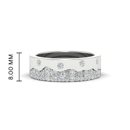 Mountain Stone Mens Wedding Ring