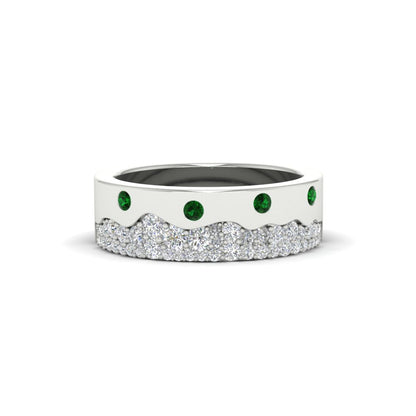 Mountain Stone Mens Wedding Ring