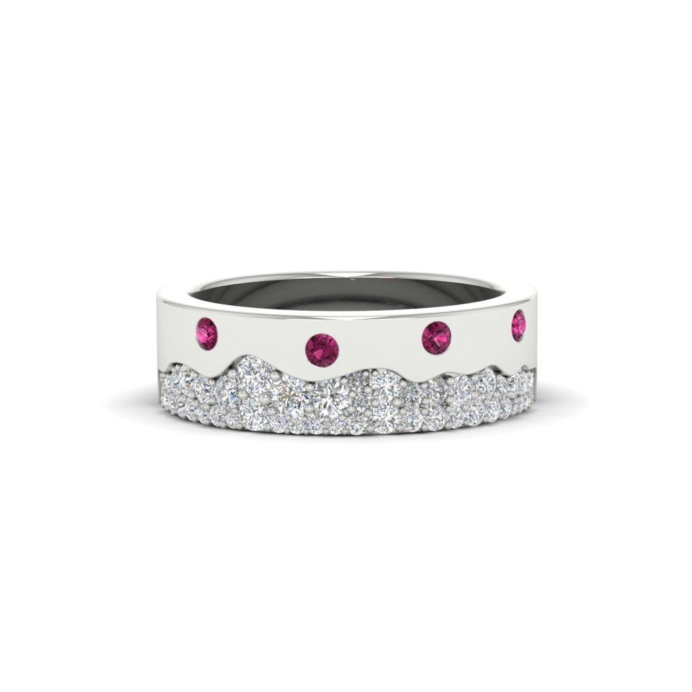 Mountain Stone Mens Wedding Ring