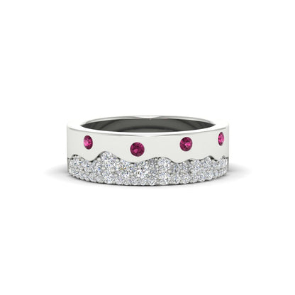 Mountain Stone Mens Wedding Ring