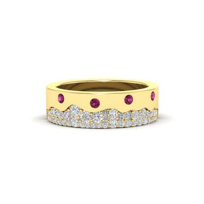 Mountain Stone Mens Wedding Ring