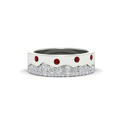 Mountain Stone Mens Wedding Ring