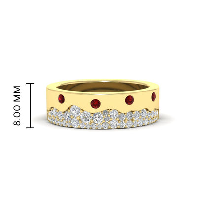 Mountain Stone Mens Wedding Ring