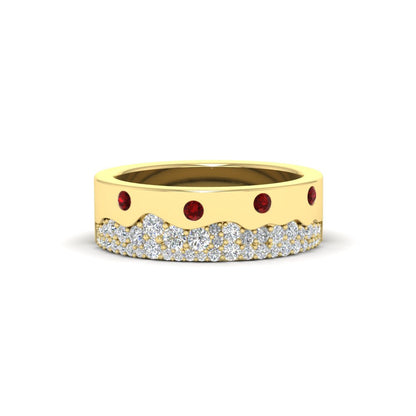 Mountain Stone Mens Wedding Ring