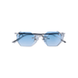 Nero 48mm Hexagon Sunglasses | Blue