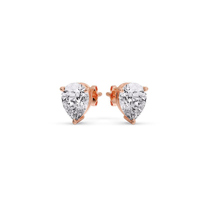 Three-Prong Pear Diamond Solitaire Stud Earrings [IGI Certified]