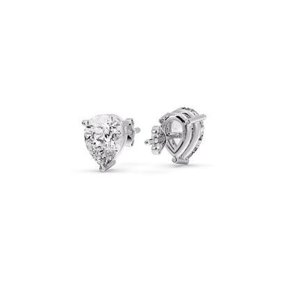 Three-Prong Pear Diamond Solitaire Stud Earrings [IGI Certified]