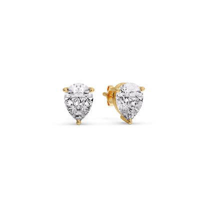Three-Prong Pear Diamond Solitaire Stud Earrings [IGI Certified]