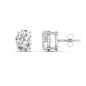 Classic Four Prong Oval Diamond Solitaire Stud Earrings [IGI Certified]
