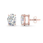 Classic Four Prong Oval Diamond Solitaire Stud Earrings [IGI Certified]