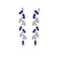 Pave Diamond Leaf Drop Earring