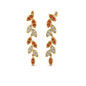 Pave Diamond Leaf Drop Earring